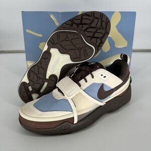 Size 13 Travis Scott Nike Zoom Field Jaxx Leche Blue Brown White HQ3072-400 NEW
